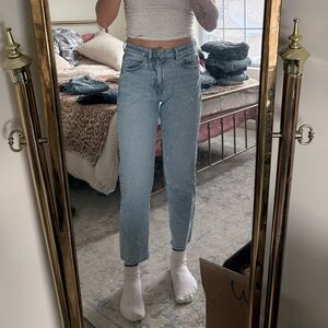 Garage Light Blue Straight Leg Jeans
